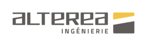 Logo Alterea Ingénierie avec pictogramme jaune et gris