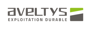 Logo Aveltys avec mention Exploitation Durable et pictogramme vert et gris