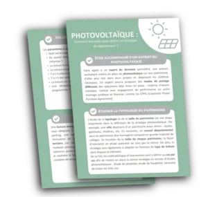 Fiches pédagogiques expliquant les étapes pour définir une stratégie de déploiement photovoltaïque et accompagner les acteurs