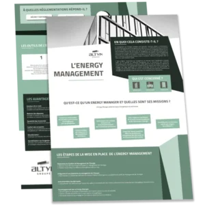 Plaquette Altyn expliquant les missions de l’Energy Manager, les réglementations associées et les étapes de mise en œuvre