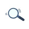 Icône représentant une loupe symbolisant l’analyse ou l’inspection